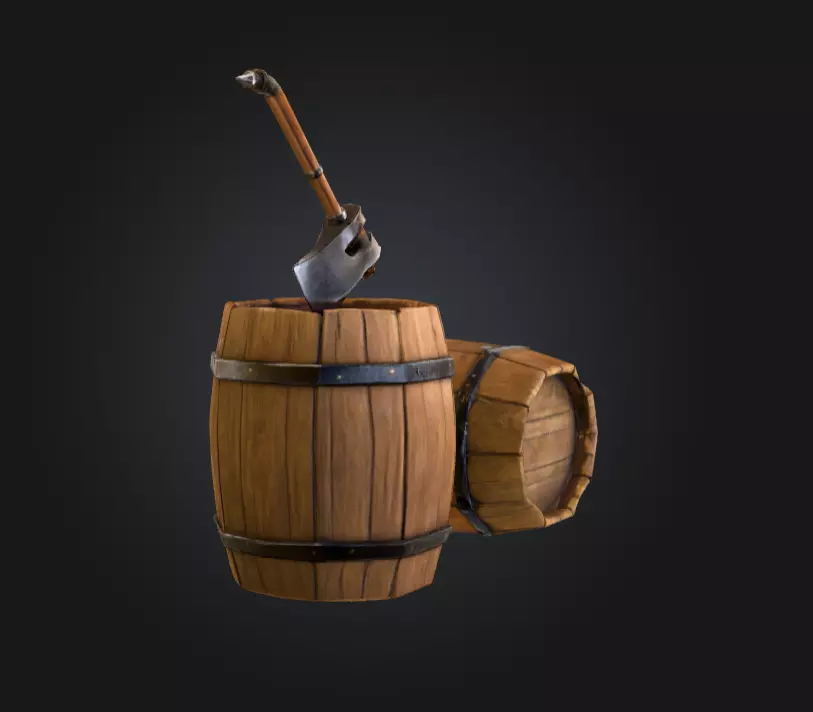 Barrel Splitter Low-poly 3D model_1