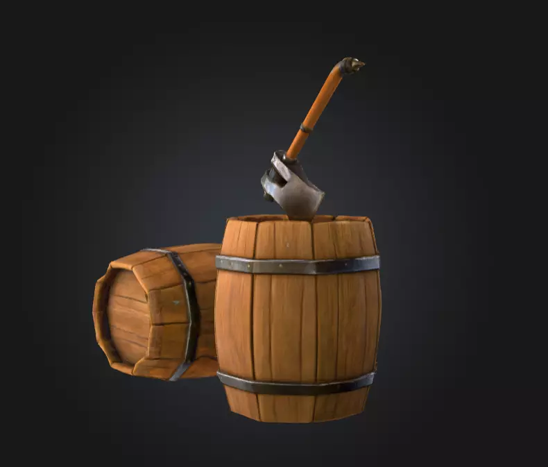Barrel Splitter Low-poly 3D model_2