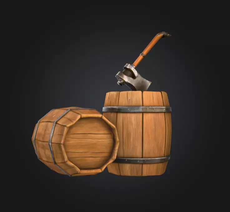 Barrel Splitter Low-poly 3D model_3