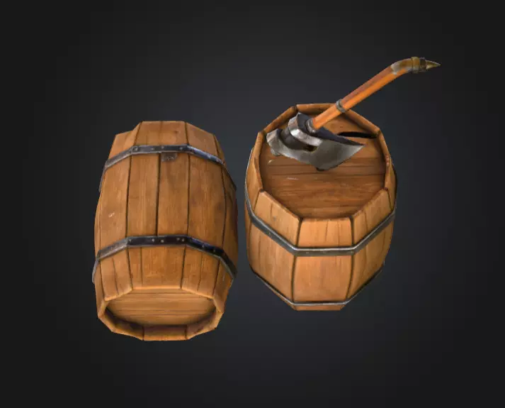 Barrel Splitter Low-poly 3D model_8