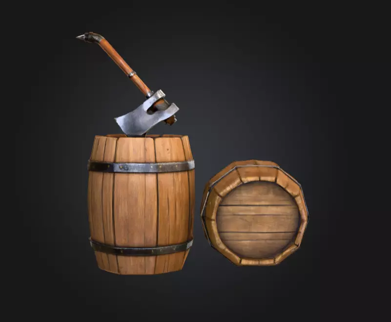 Barrel Splitter Low-poly 3D model_0