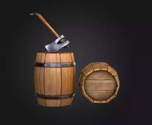 Barrel Splitter Low-poly 3D model Barrel Splitter Low-poly 3D model
