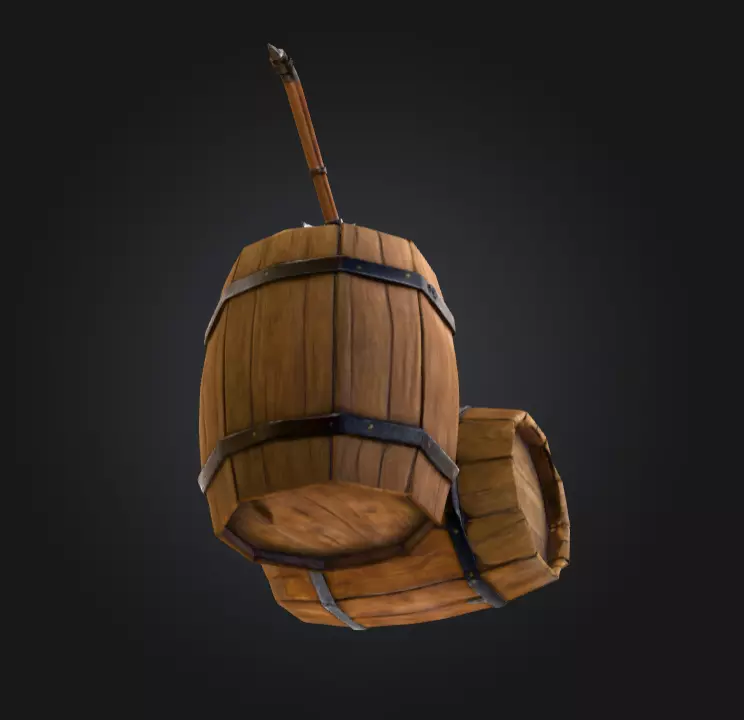 Barrel Splitter Low-poly 3D model_6