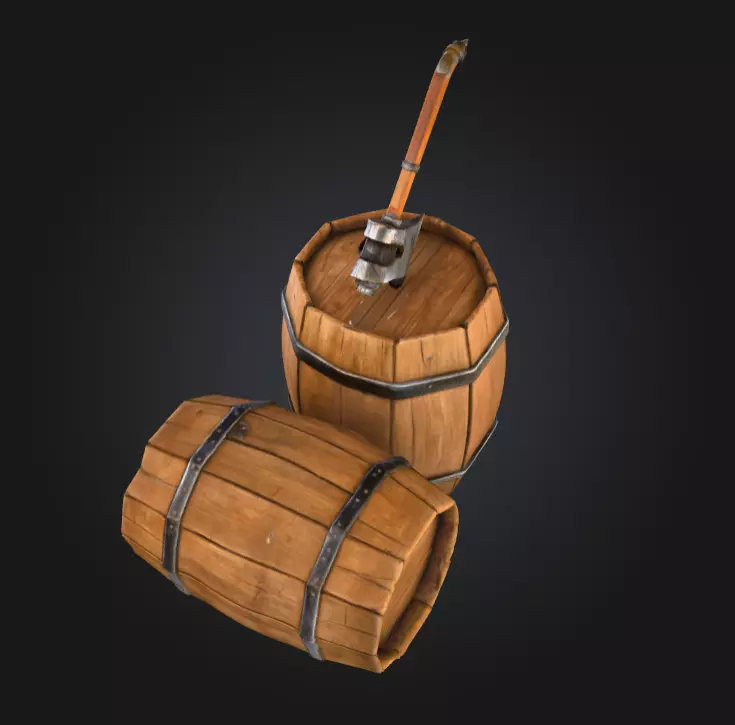 Barrel Splitter Low-poly 3D model_9