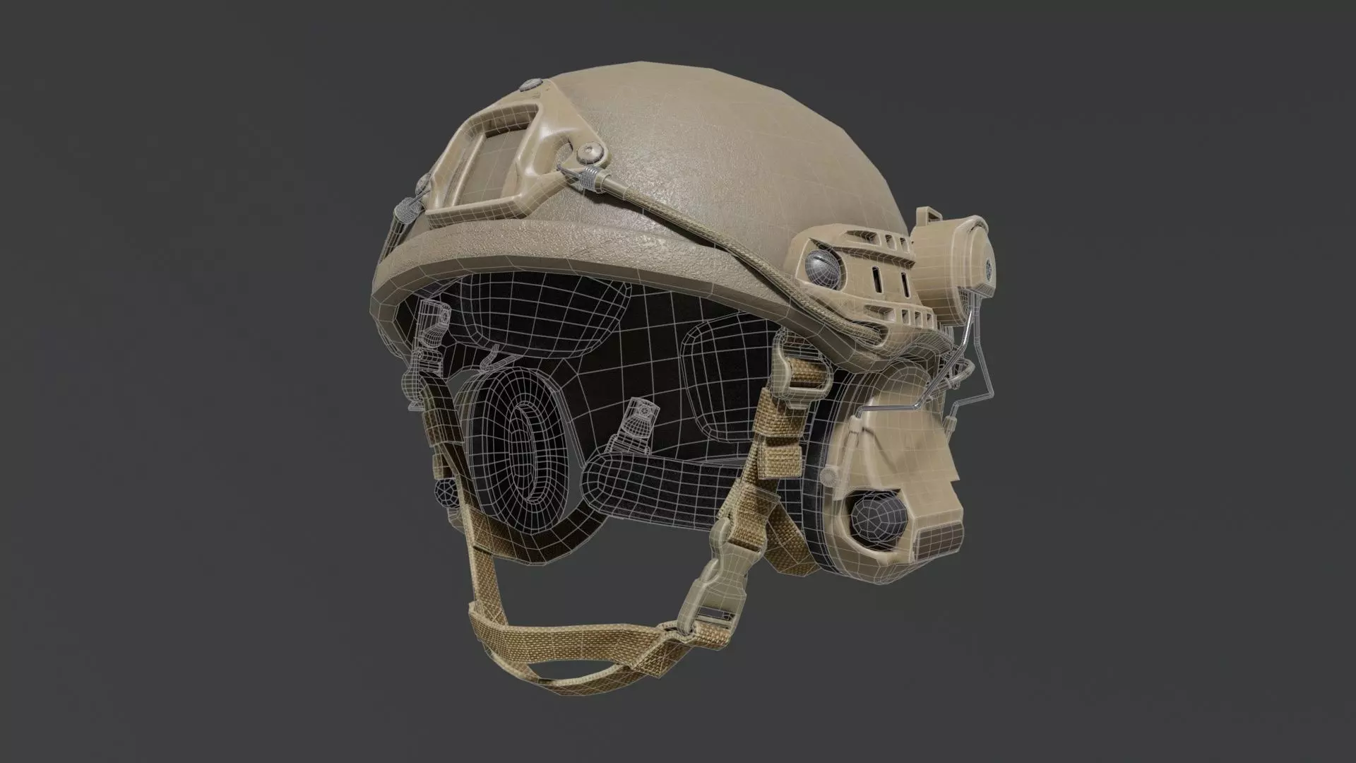 Tactical helmet Ops-Core Low-poly 3D model_8
