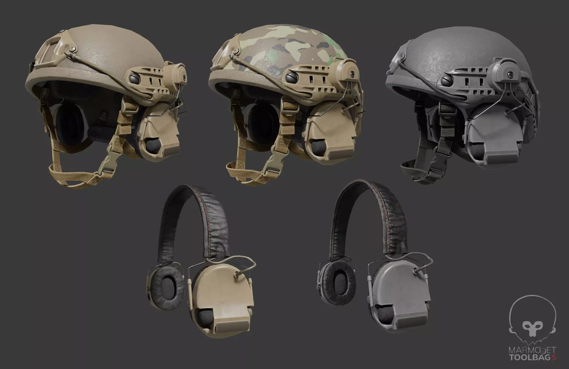 Tactical helmet Ops-Core Low-poly 3D model_0