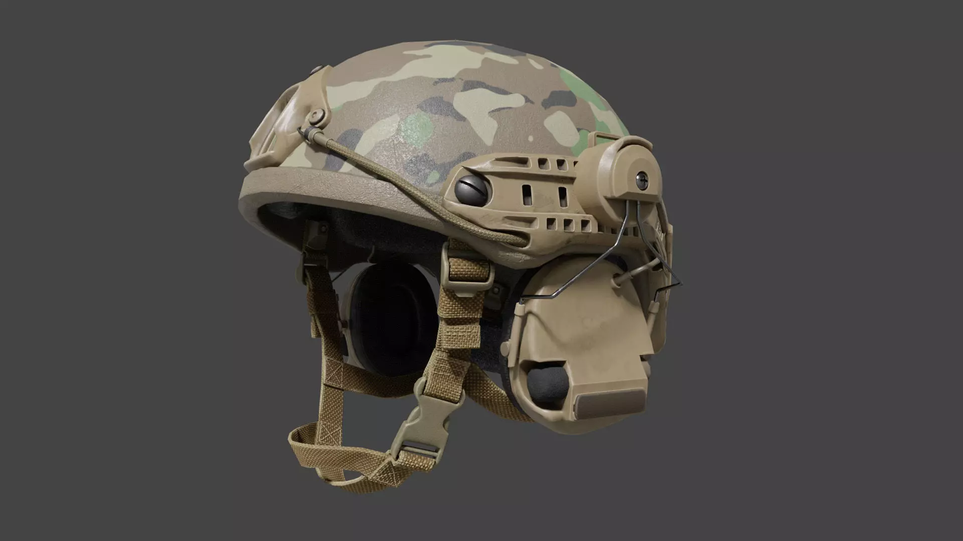 Tactical helmet Ops-Core Low-poly 3D model_16