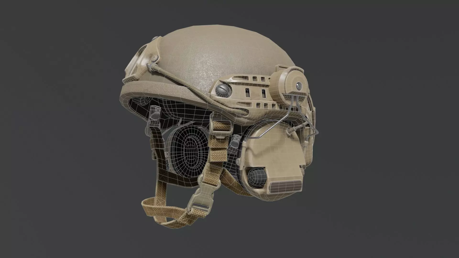 Tactical helmet Ops-Core Low-poly 3D model_6