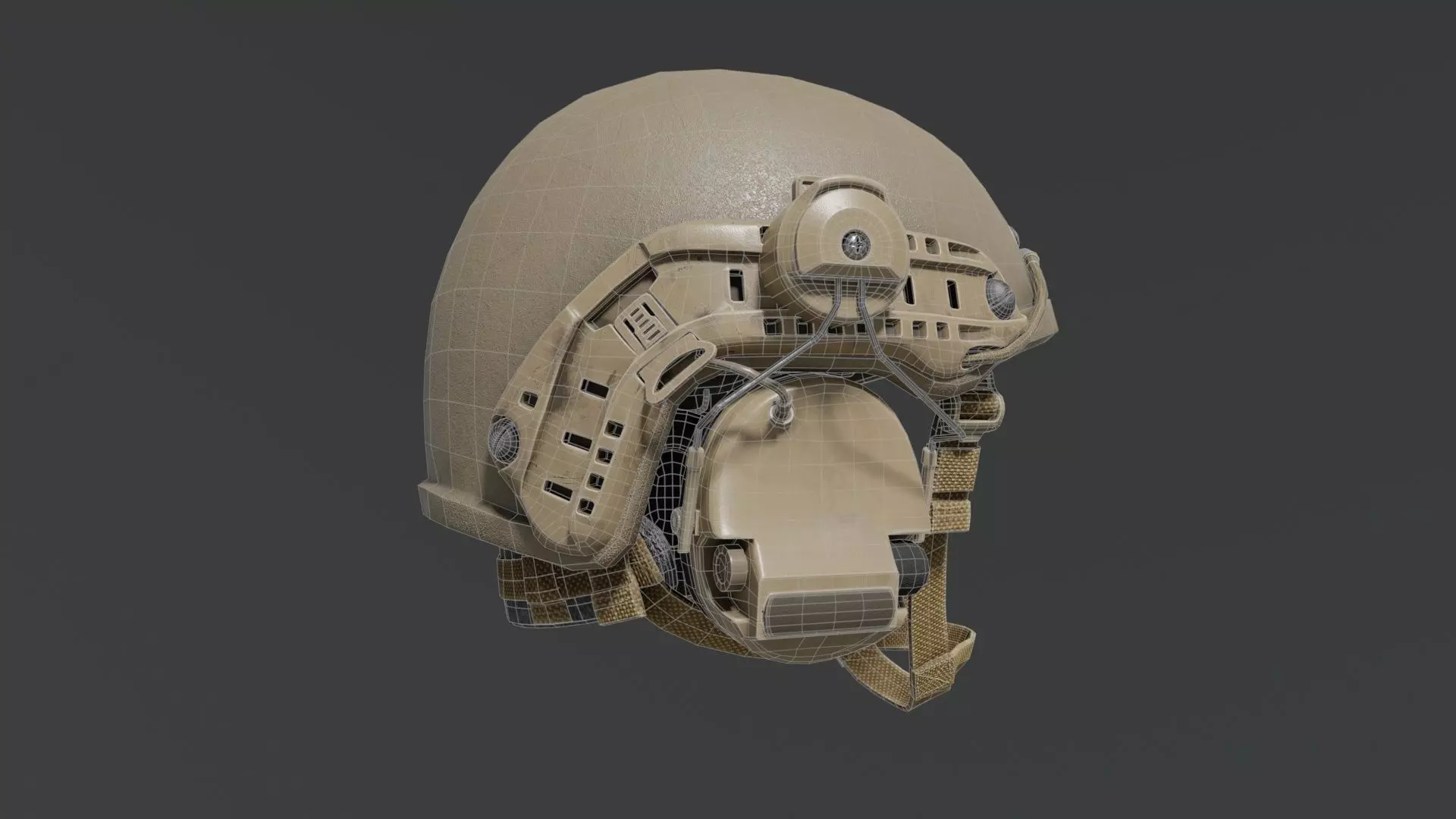 Tactical helmet Ops-Core Low-poly 3D model_14