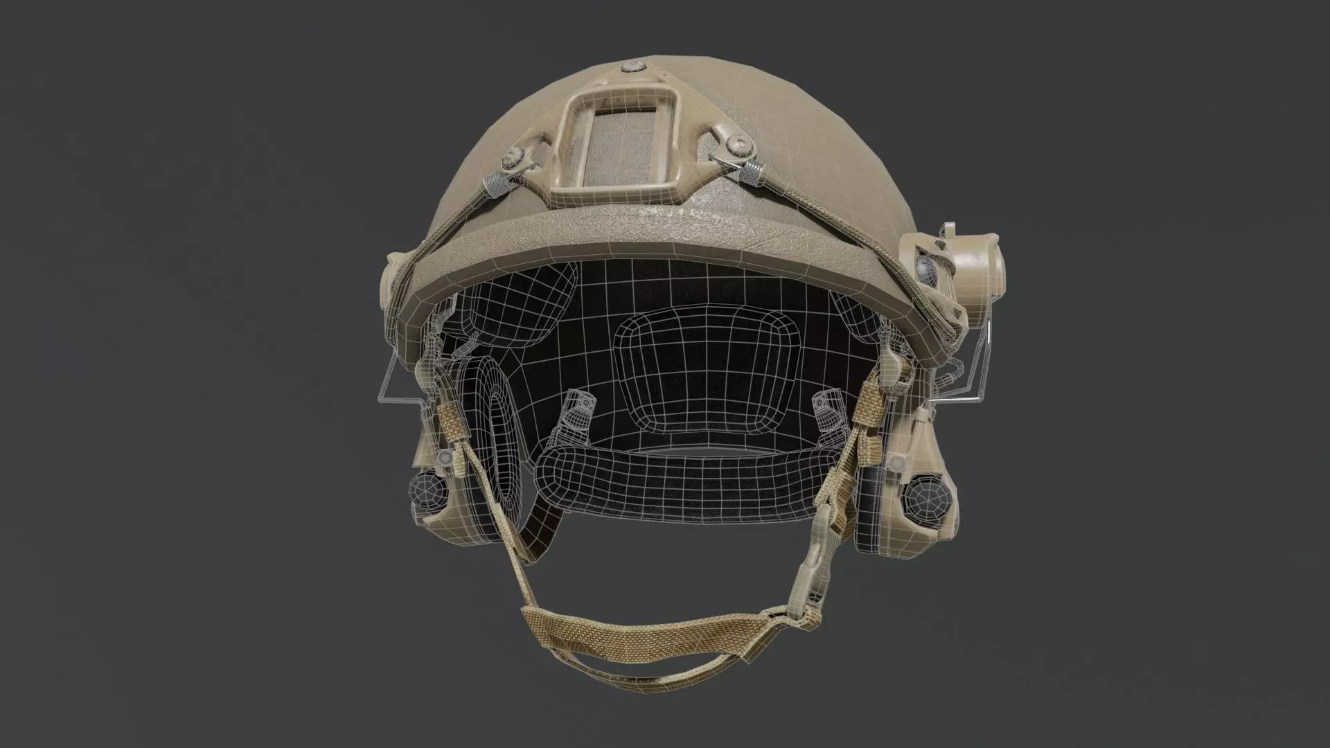 Tactical helmet Ops-Core Low-poly 3D model_5