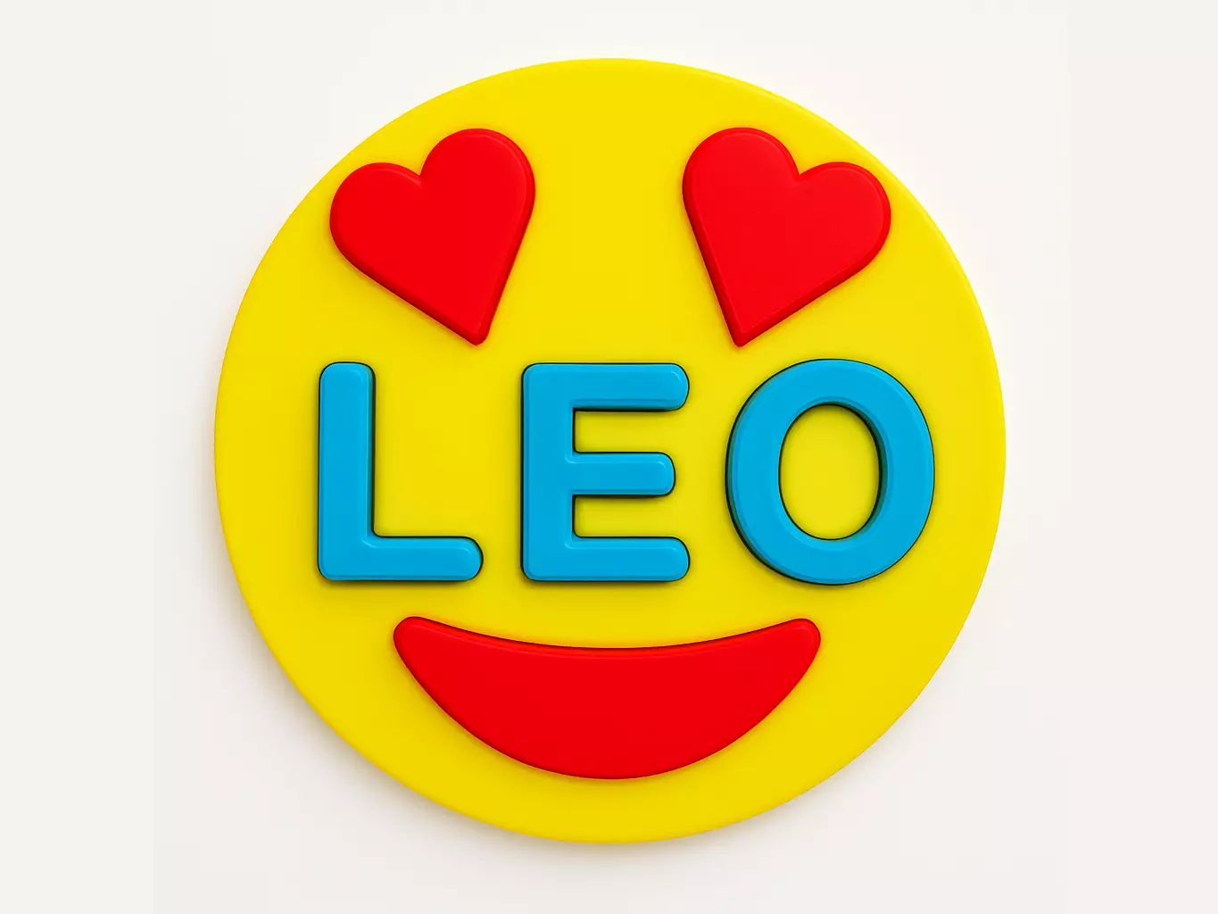 Emoji Puzzle LEO - Educational Toy for Kids 3D print model_0