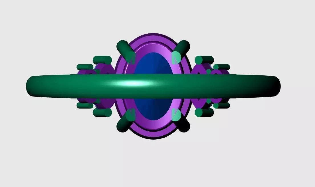 Solitaire ring 3D print model_7