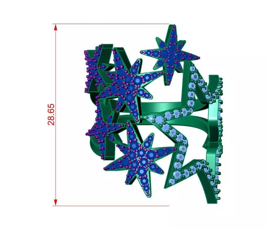 Solitaire ring 3D print model_9