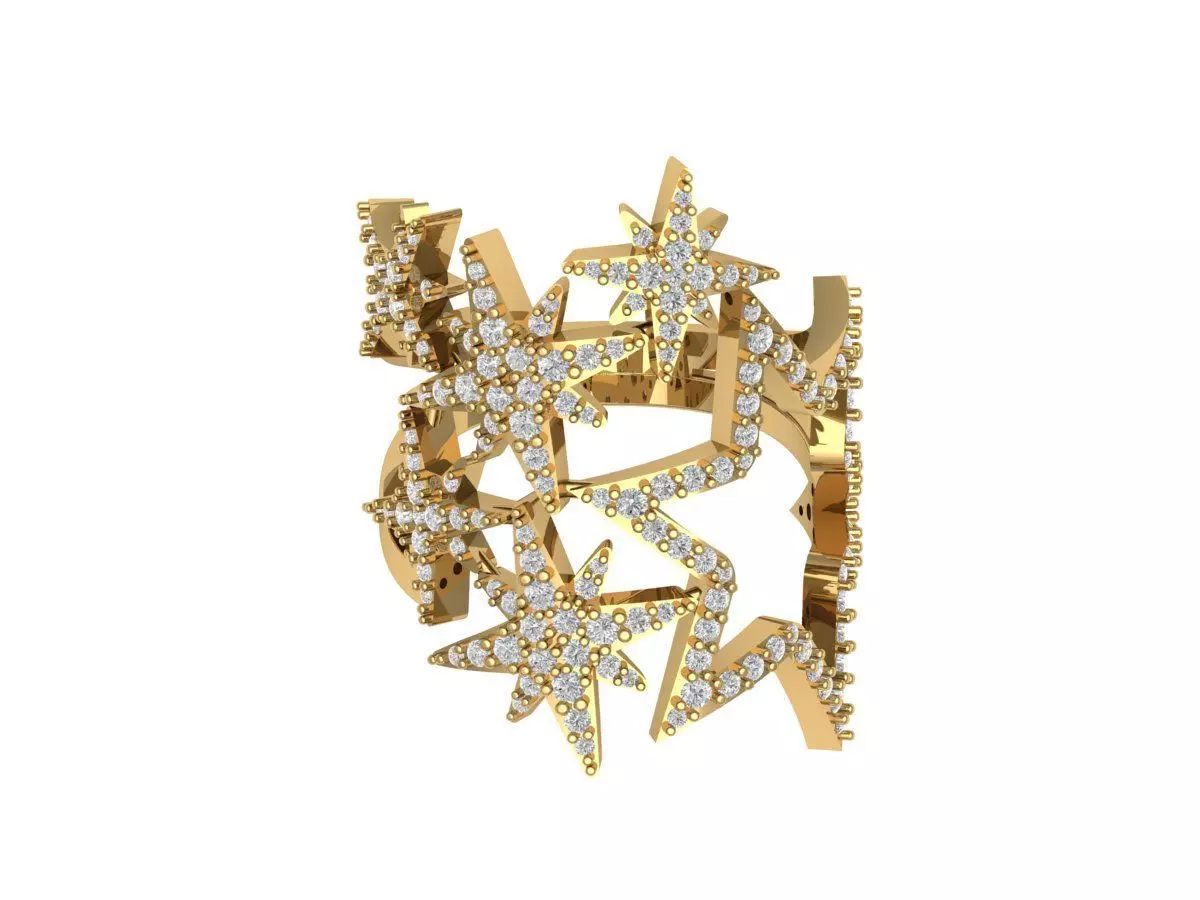 Solitaire ring 3D print model_2