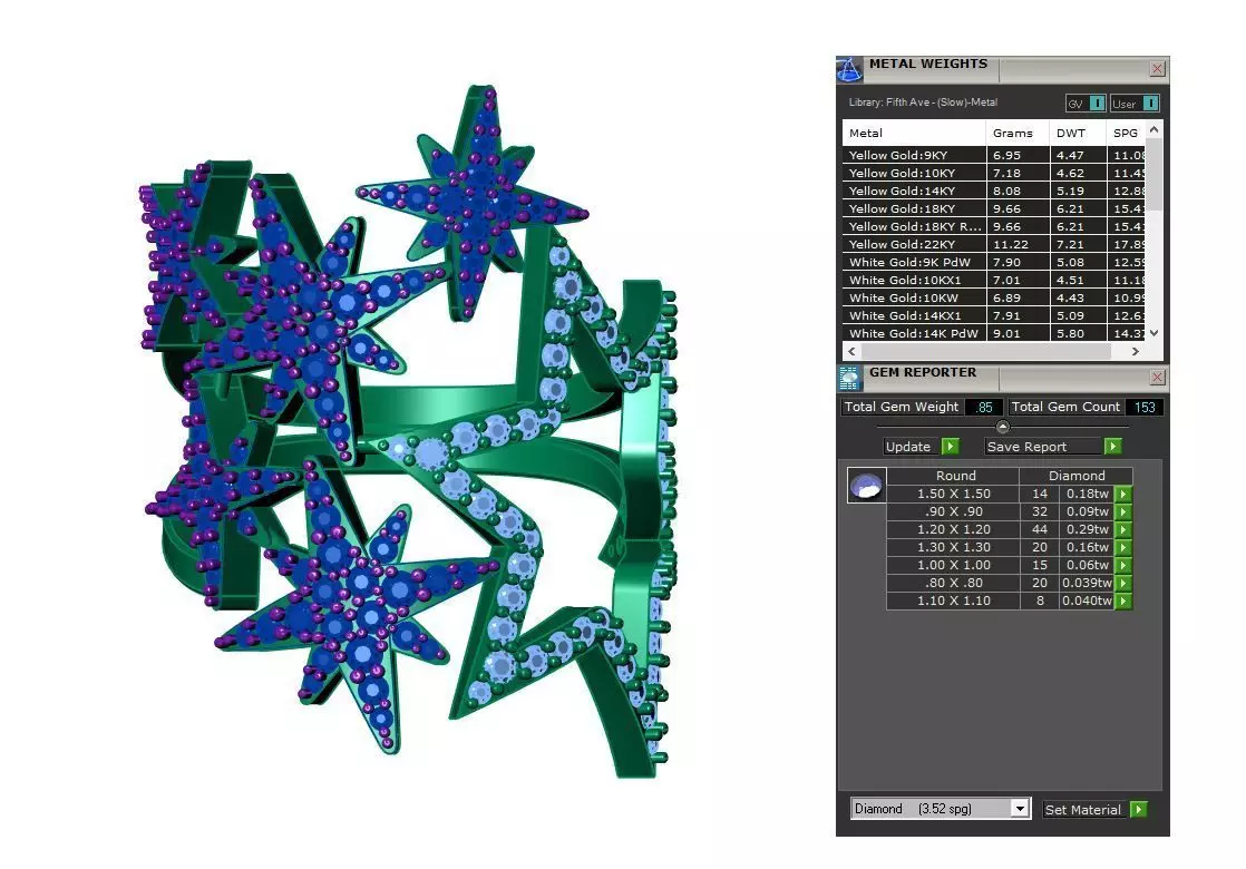 Solitaire ring 3D print model_7