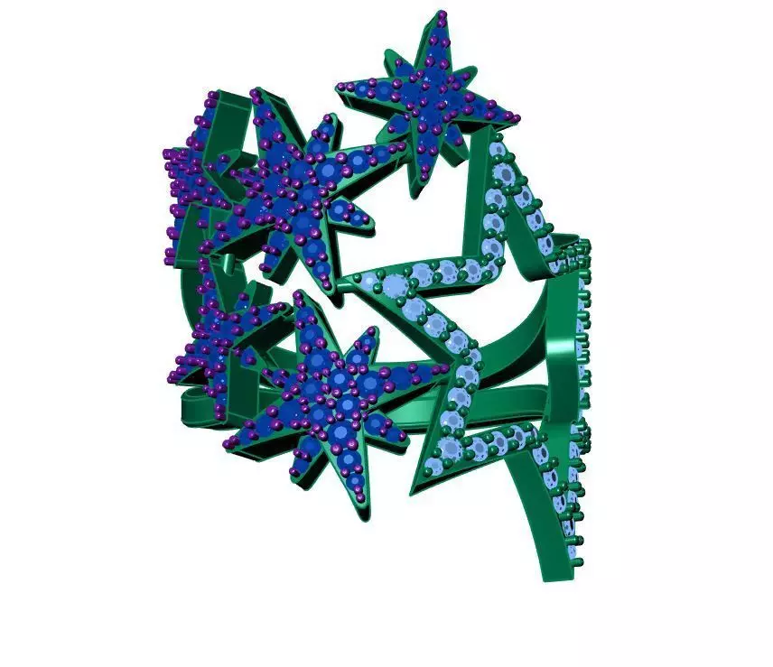 Solitaire ring 3D print model_11