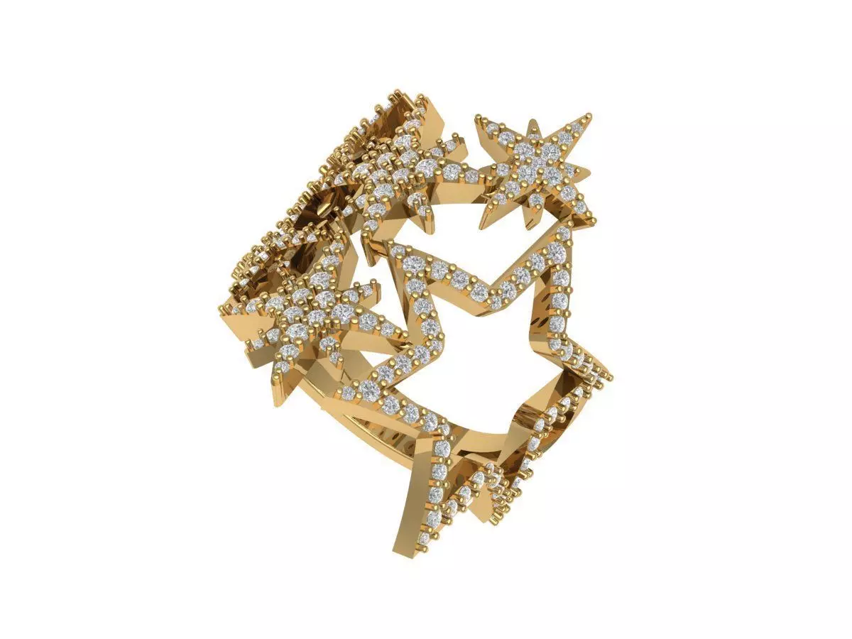 Solitaire ring 3D print model_3