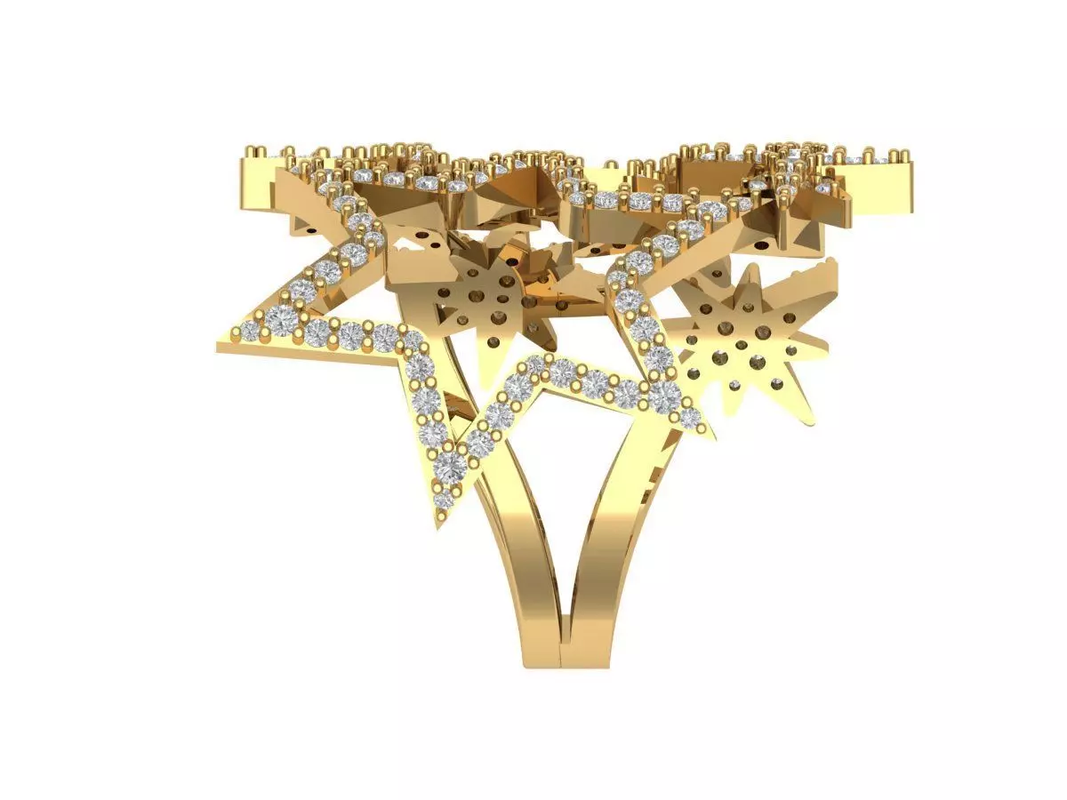 Solitaire ring 3D print model_1