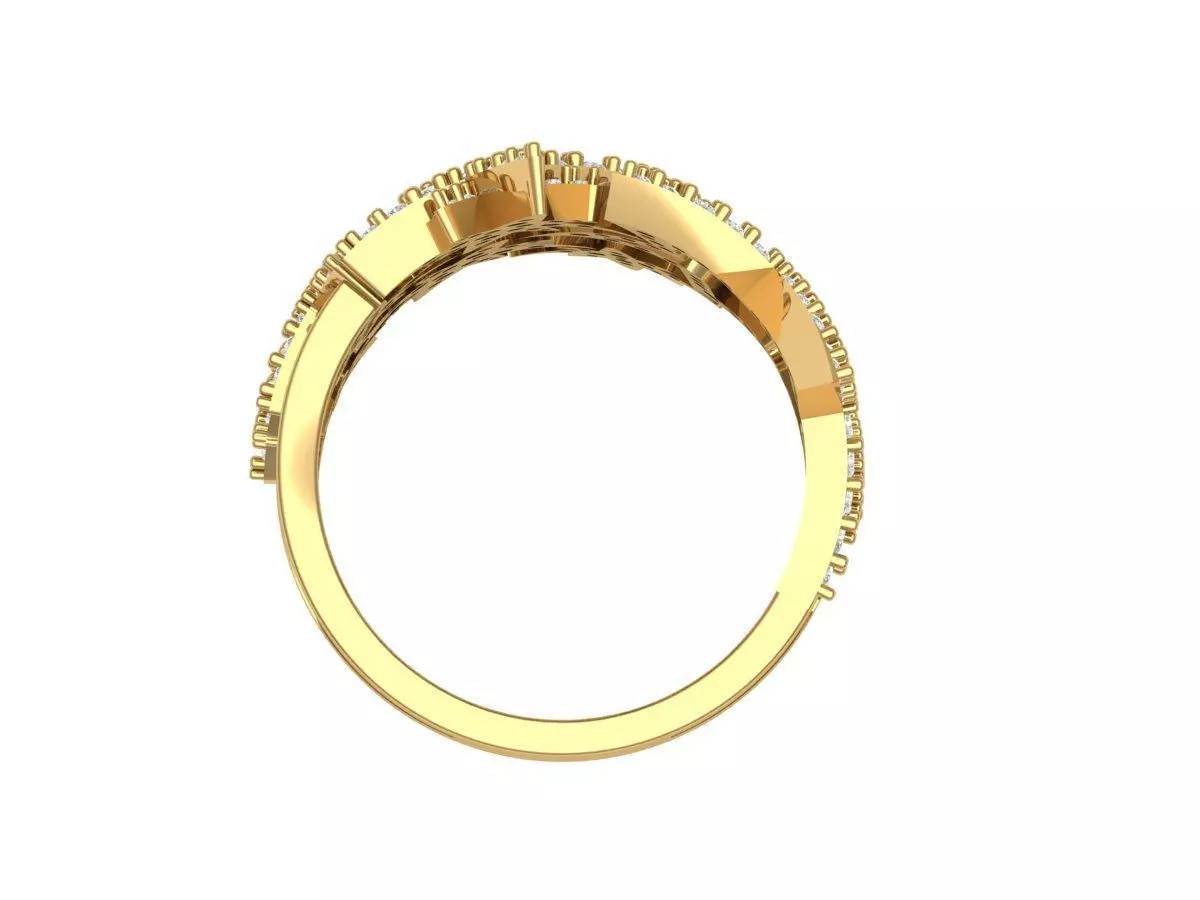 Solitaire ring 3D print model_5