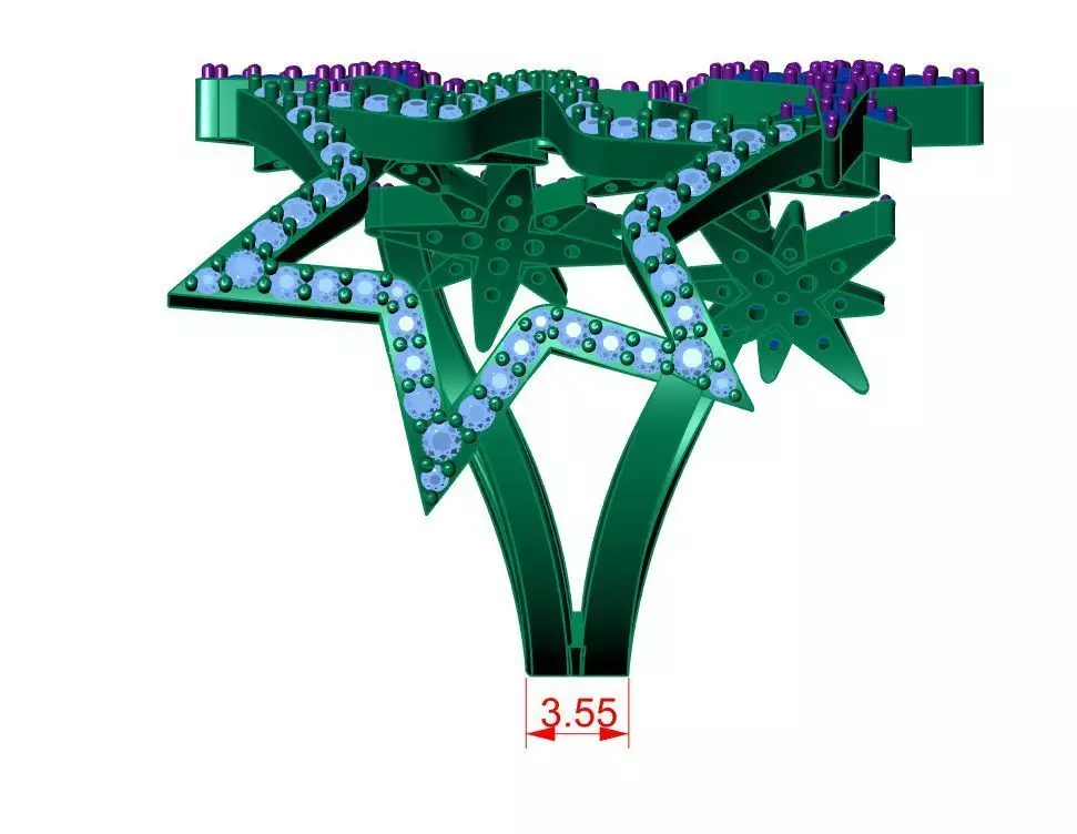 Solitaire ring 3D print model_13