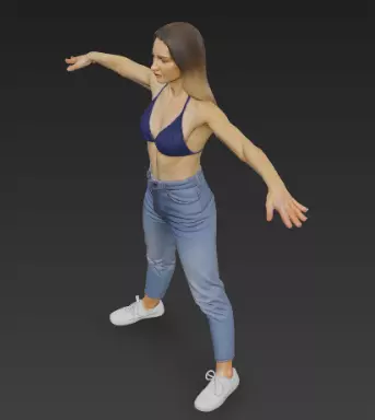 Female 3d model for gaming 3D model_1