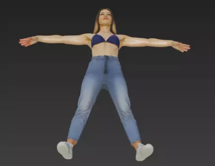 Female 3d model for gaming 3D model_2