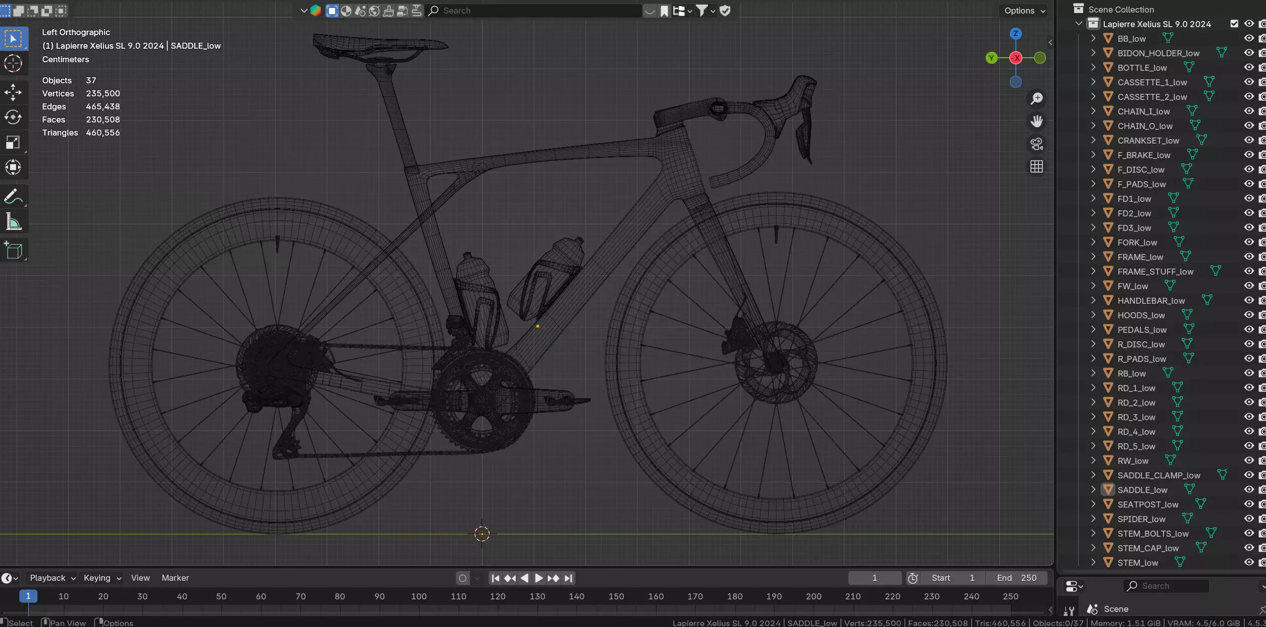 Lapierre Xelius SL 9 2024 Low-poly 3D model_26