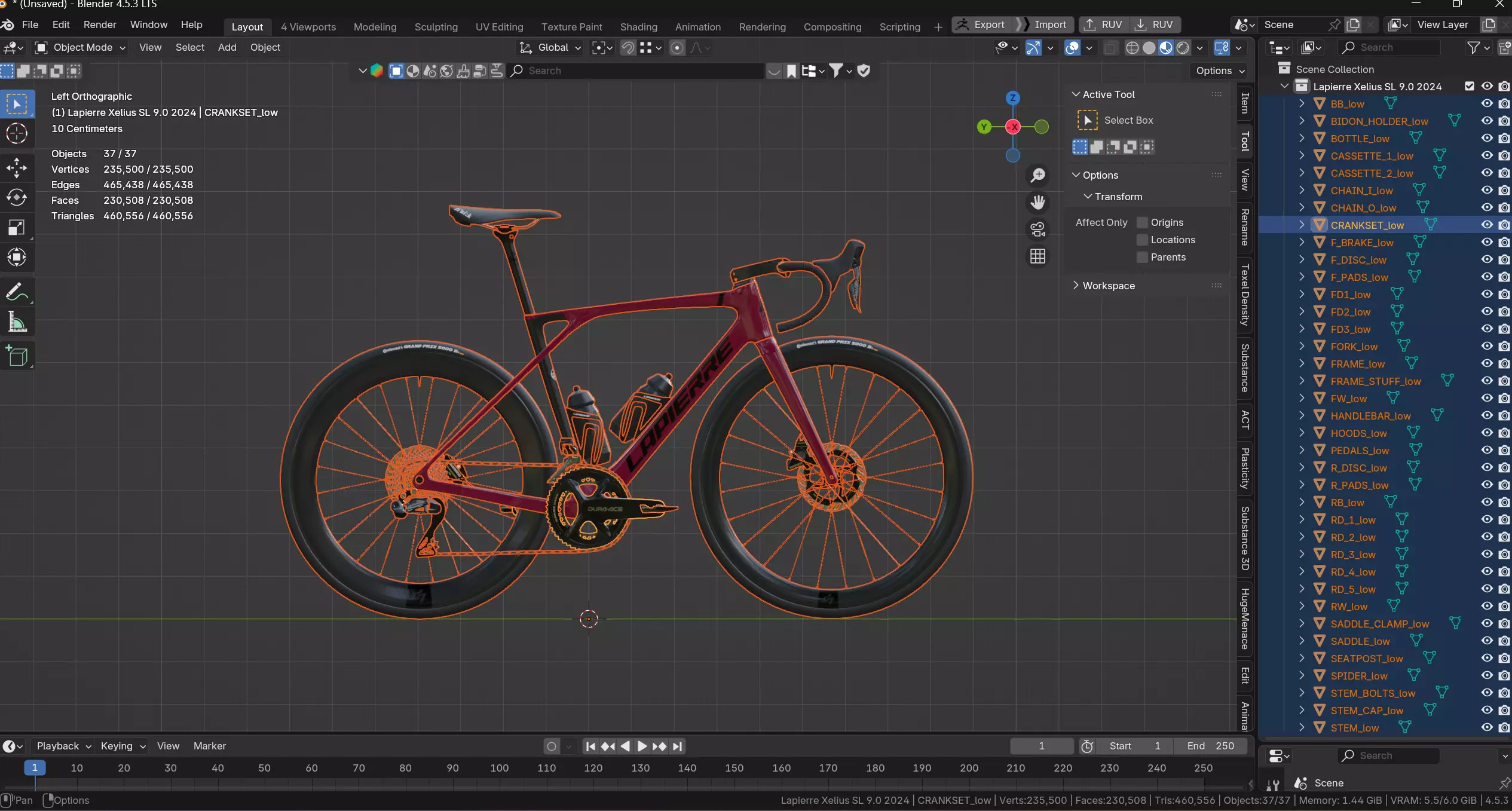 Lapierre Xelius SL 9 2024 Low-poly 3D model_21