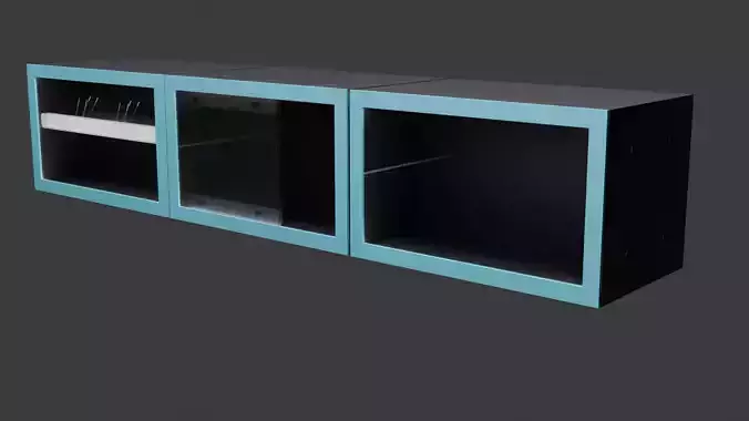 Retail Display Box with LED Lighting 3D model