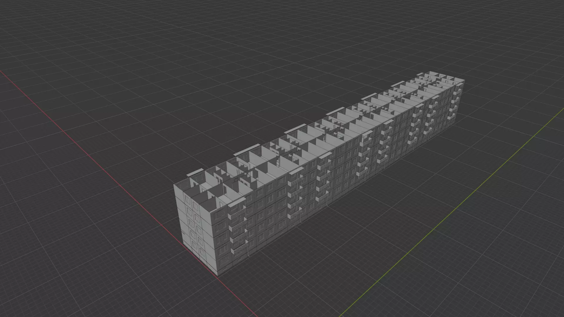  1-464A Type Panel Building 3D model Low-poly 3D model_12