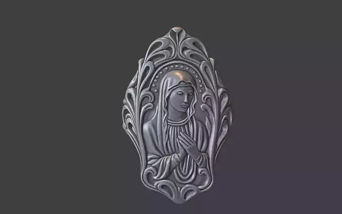 art nouveau mother mary virgin maria ring