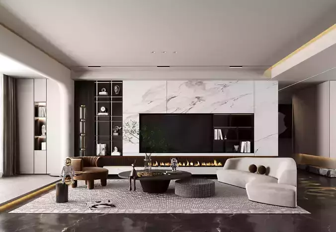 Interior Living Room Scene 14