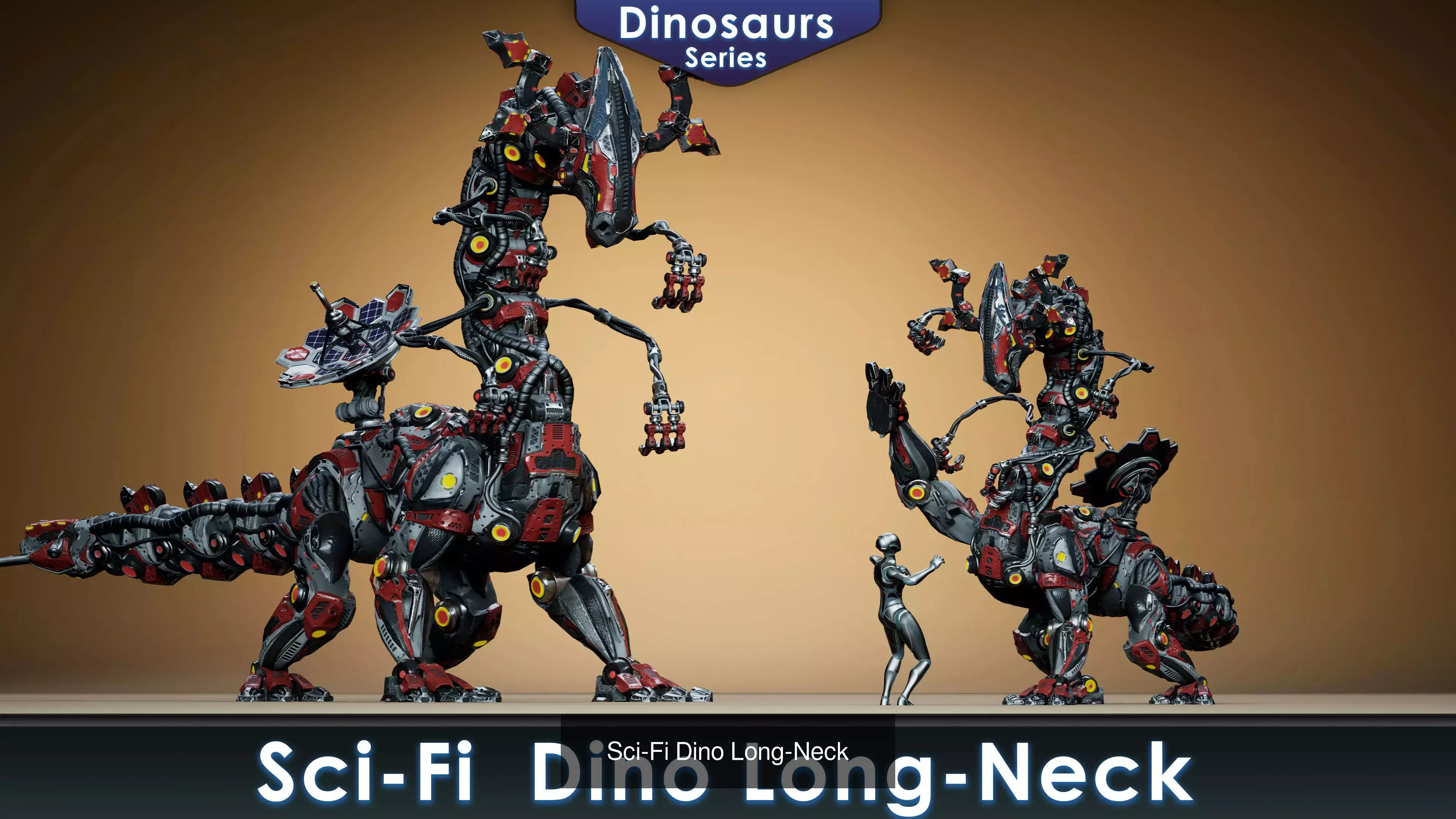 Sci-Fi Dinosaurs pack 2 3D Model Collection_16