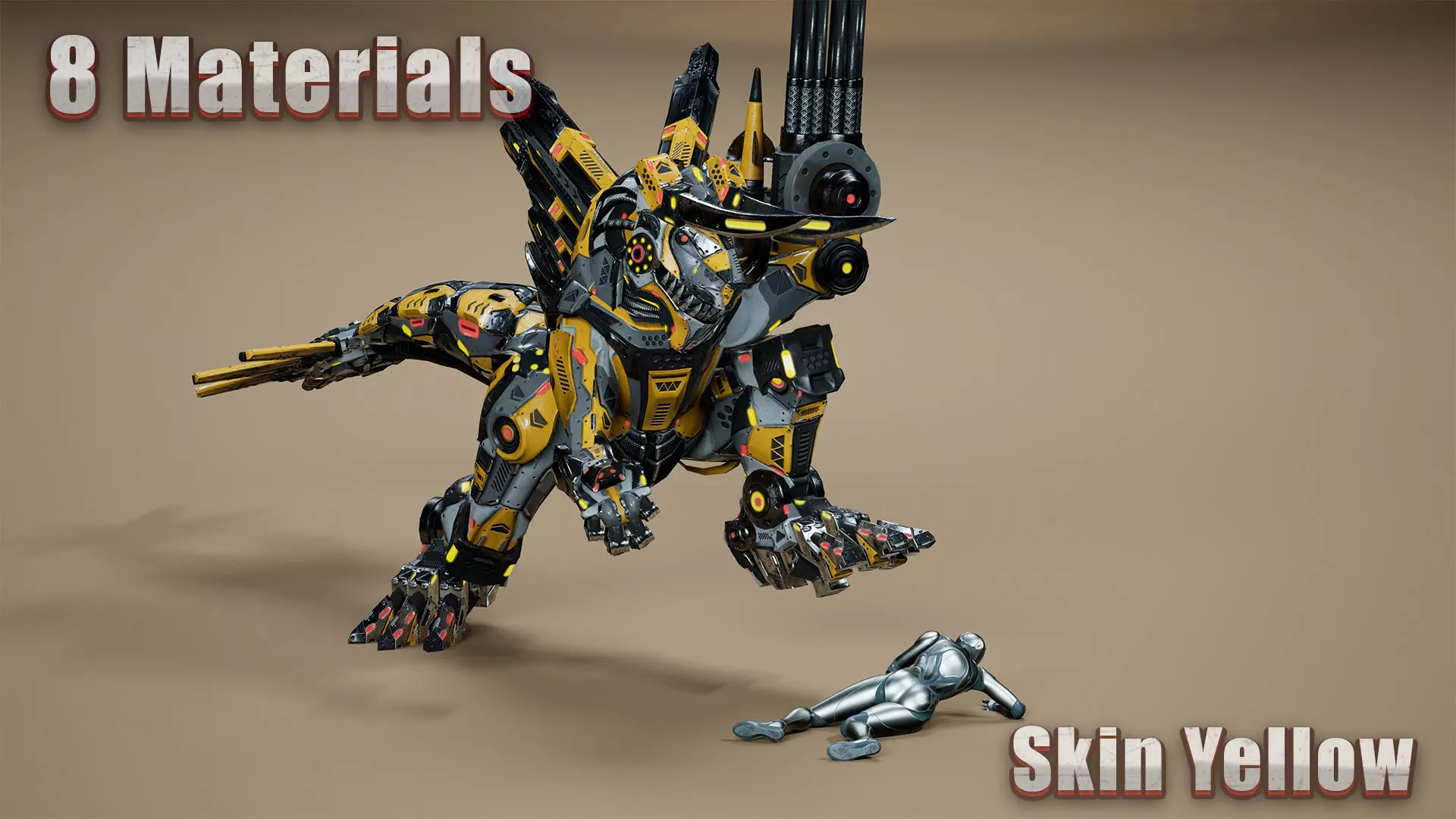 Sci-Fi Dinosaurs pack 2 3D Model Collection_29