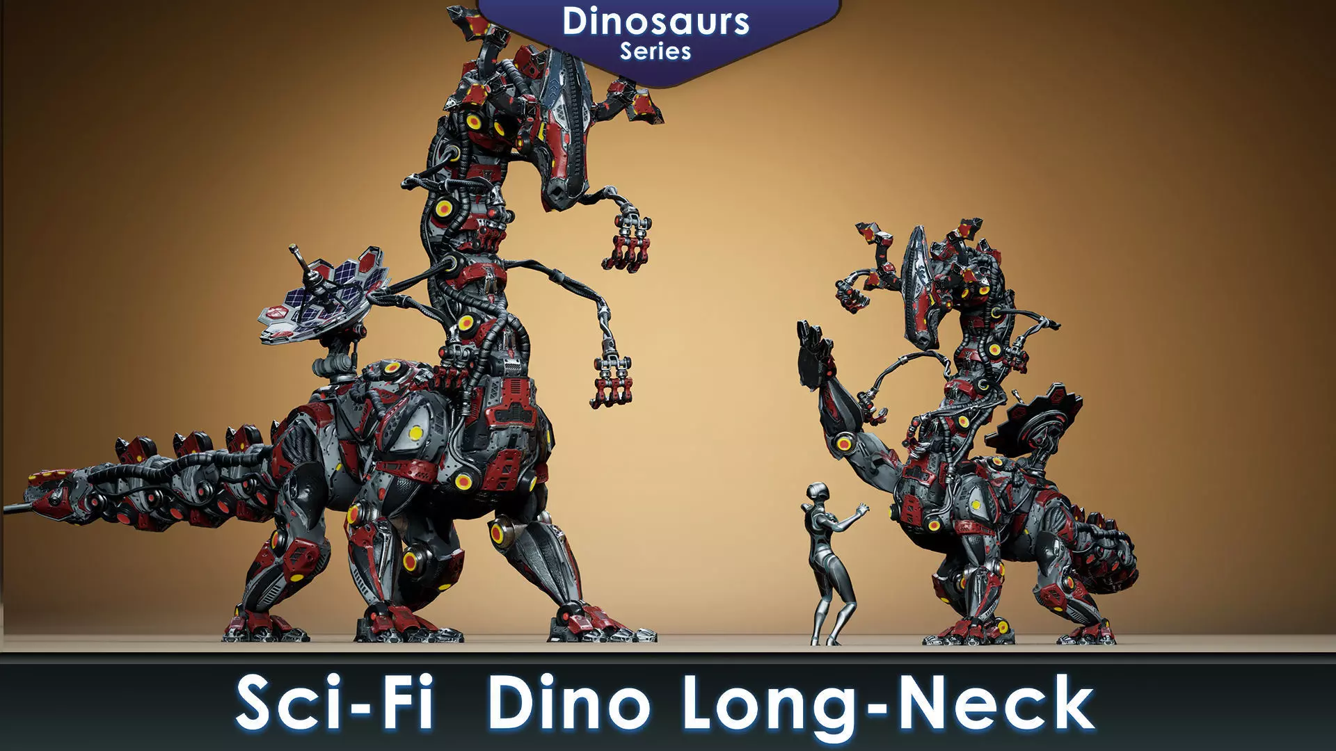 Sci-Fi Dinosaurs pack 2 3D Model Collection_23