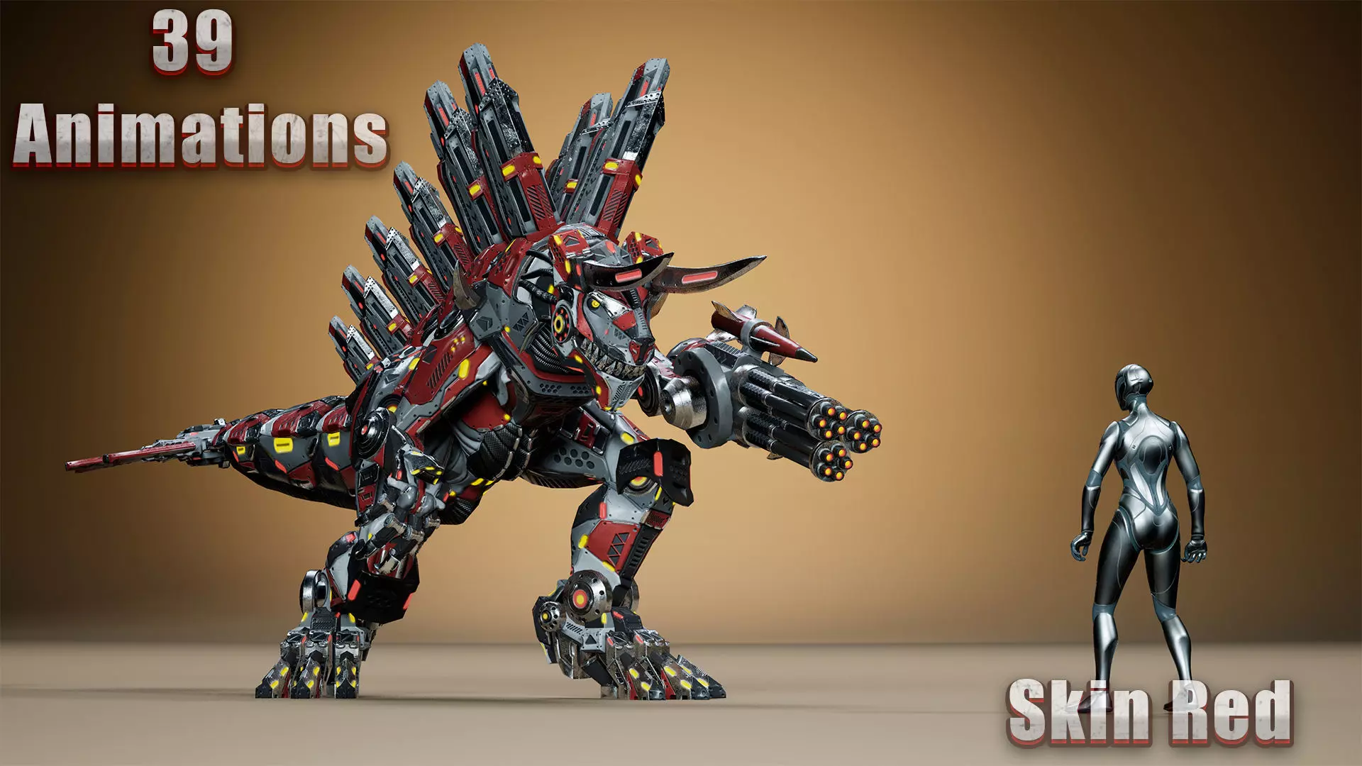 Sci-Fi Dinosaurs pack 2 3D Model Collection_30