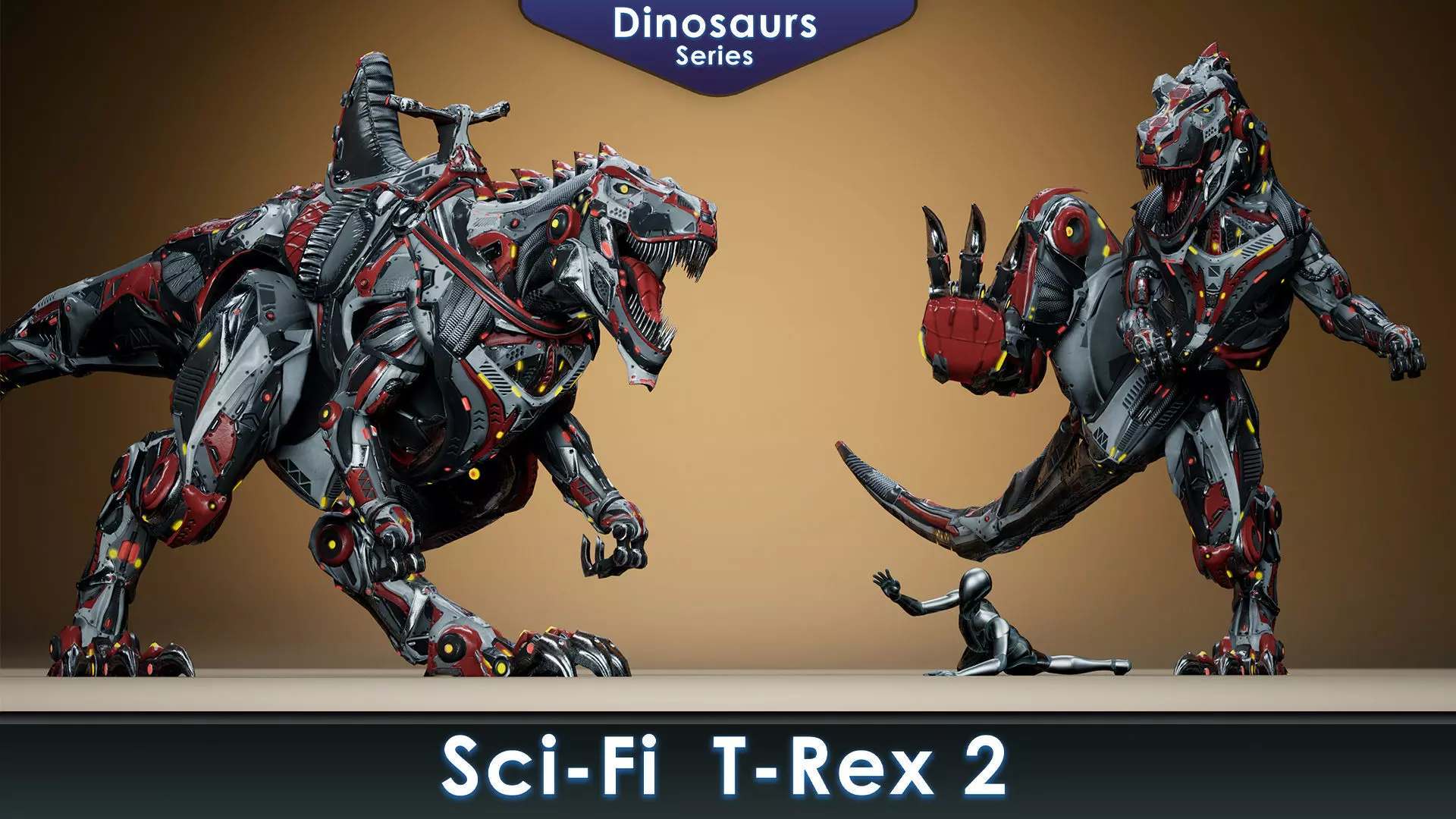 Sci-Fi Dinosaurs pack 2 3D Model Collection_21