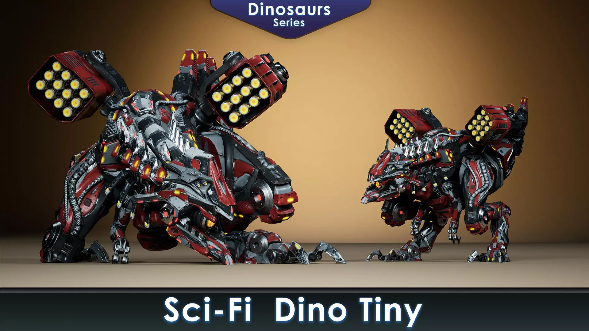 Sci-Fi Dinosaurs pack 2 3D Model Collection_22