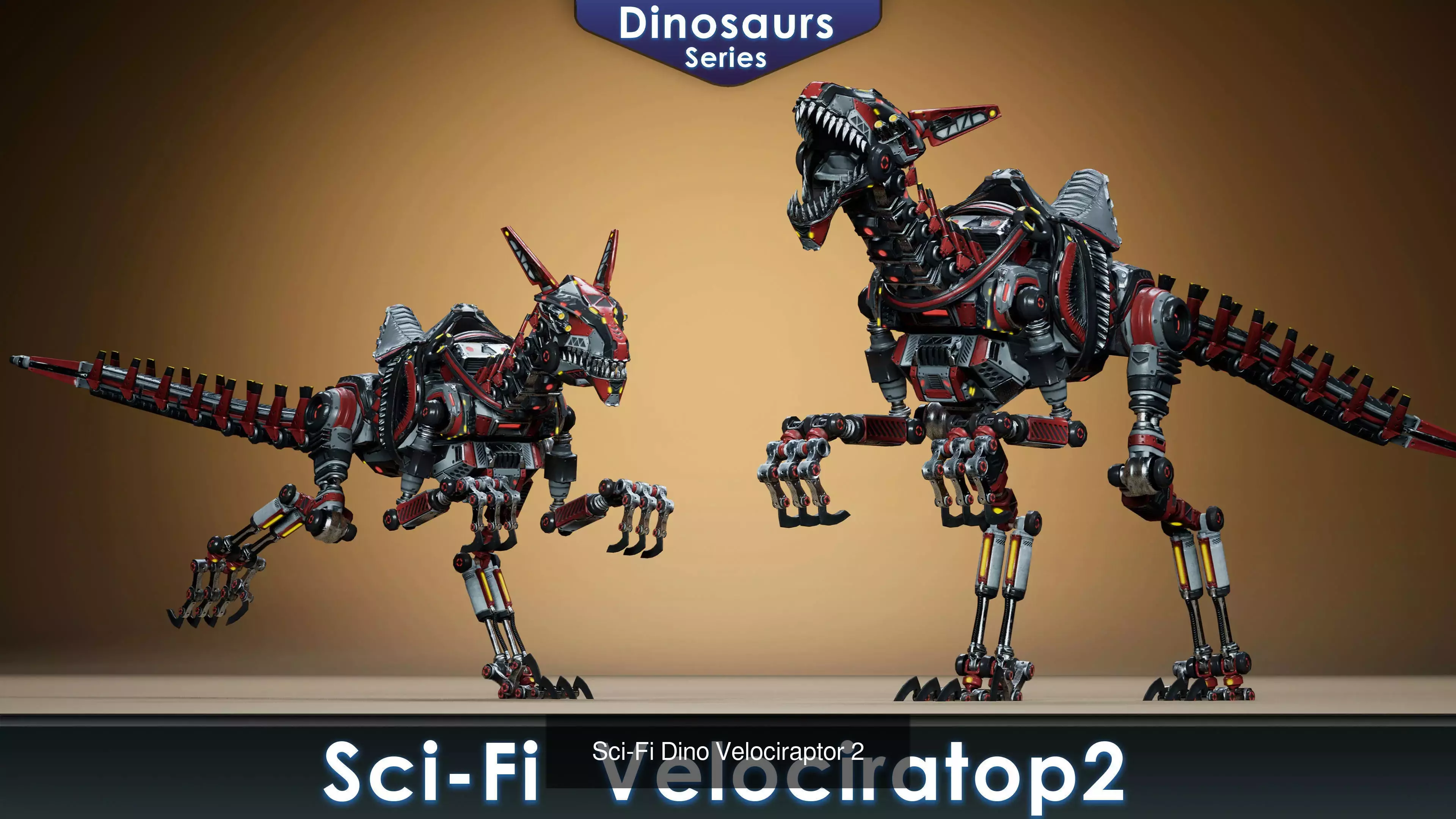 Sci-Fi Dinosaurs pack 2 3D Model Collection_12