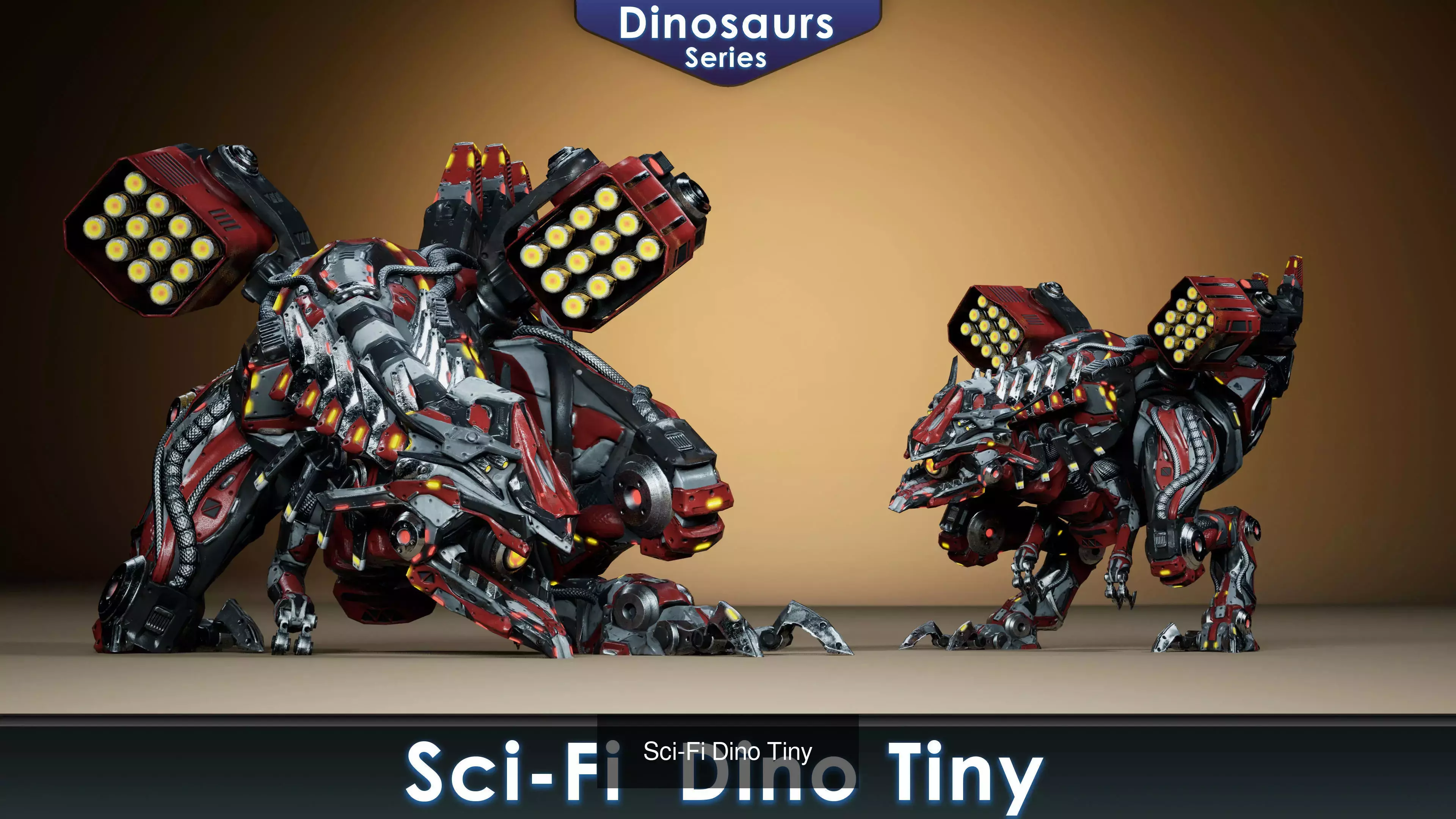 Sci-Fi Dinosaurs pack 2 3D Model Collection_20