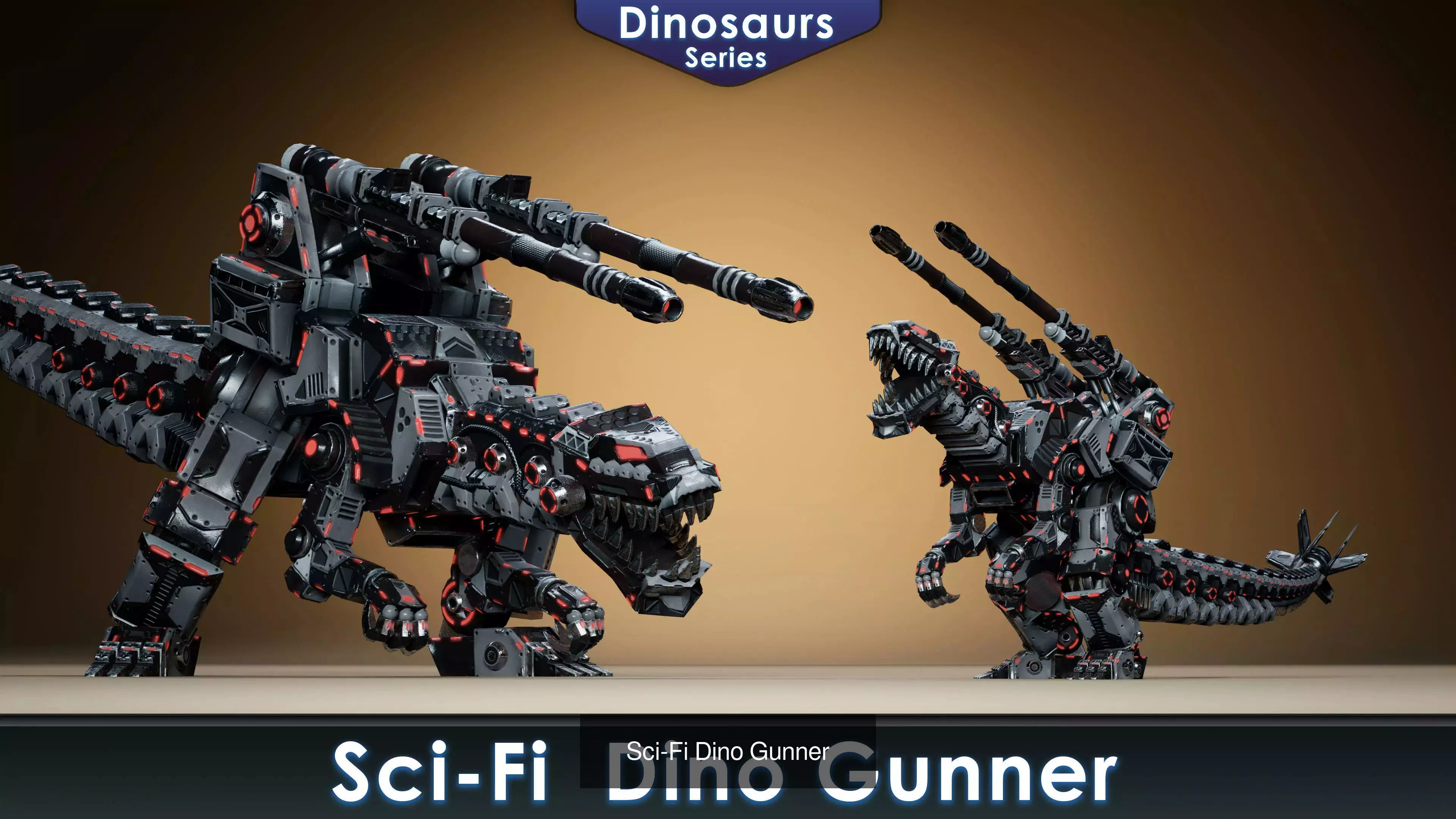 Sci-Fi Dinosaurs pack 2 3D Model Collection_18