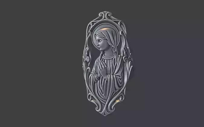 art nouveau mother mary virgin maria ring v2