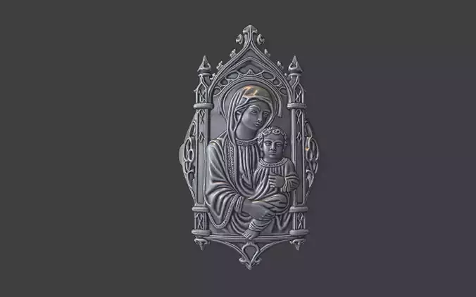 gothic church mother mary baby jesus virgin maria ring