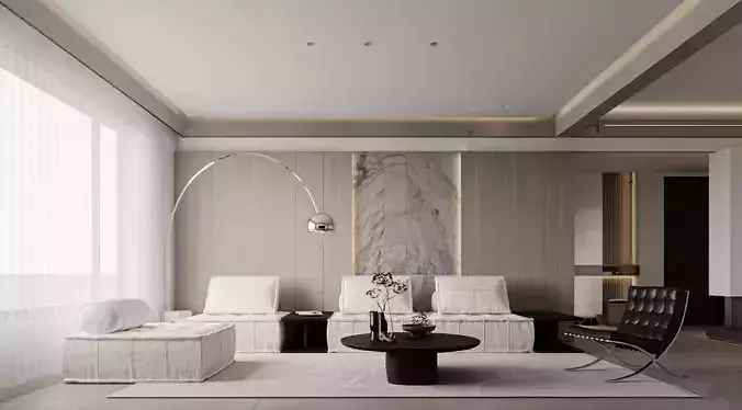 Modern living room dining room interior scenes 326