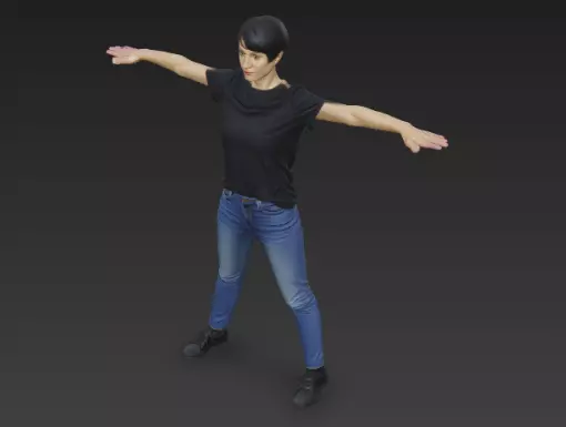 Female 3d model for game 3D model_1
