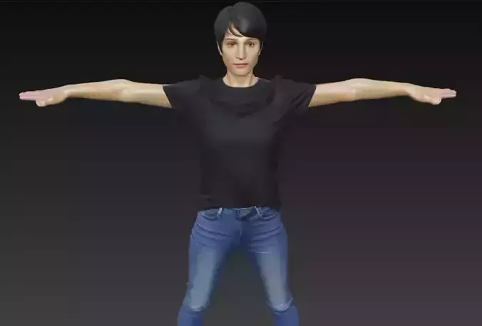 Female 3d model for game 3D model