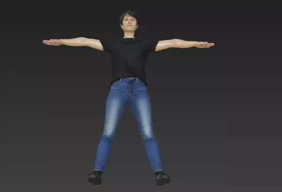 Female 3d model for game 3D model_2