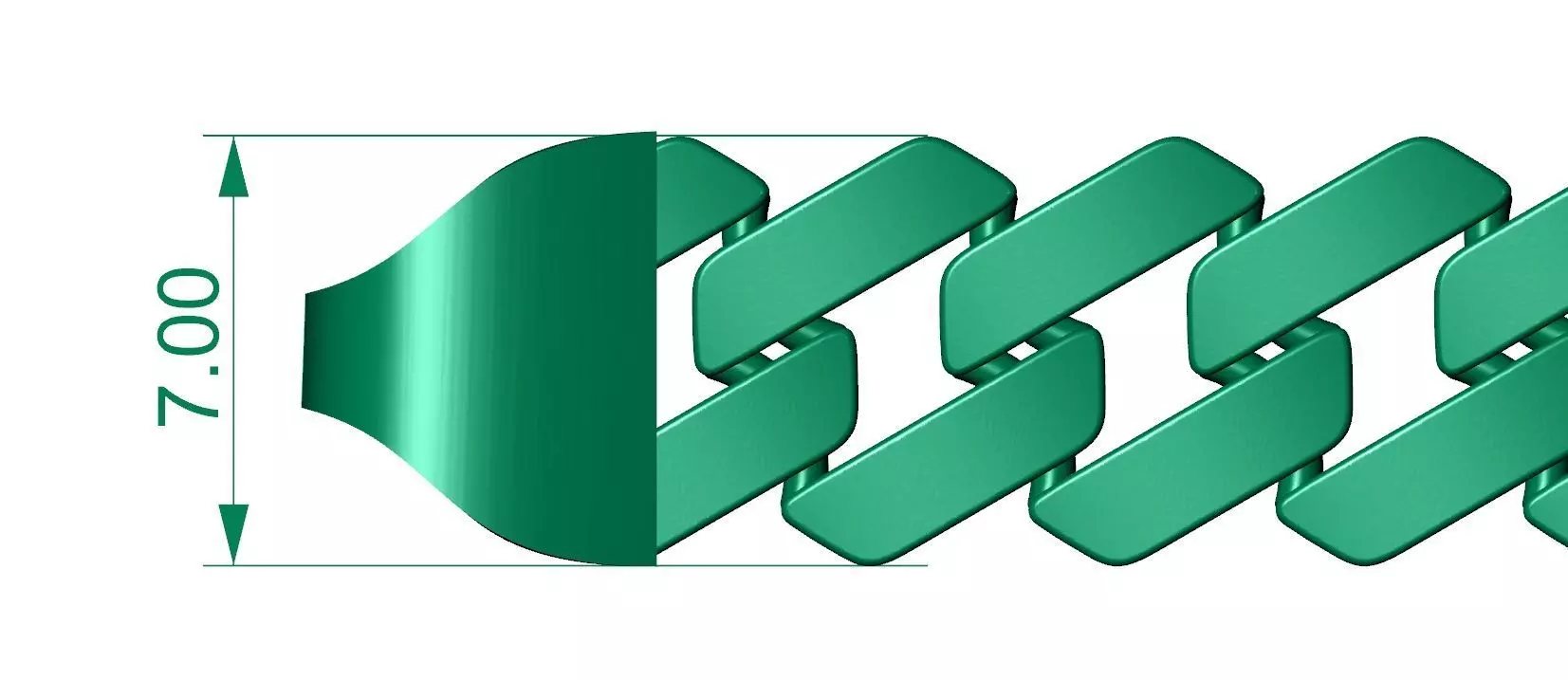 7MM New MIAMI CUBAN LINK BRACELET AND CHAIN AT LOW COST 3D print model_1