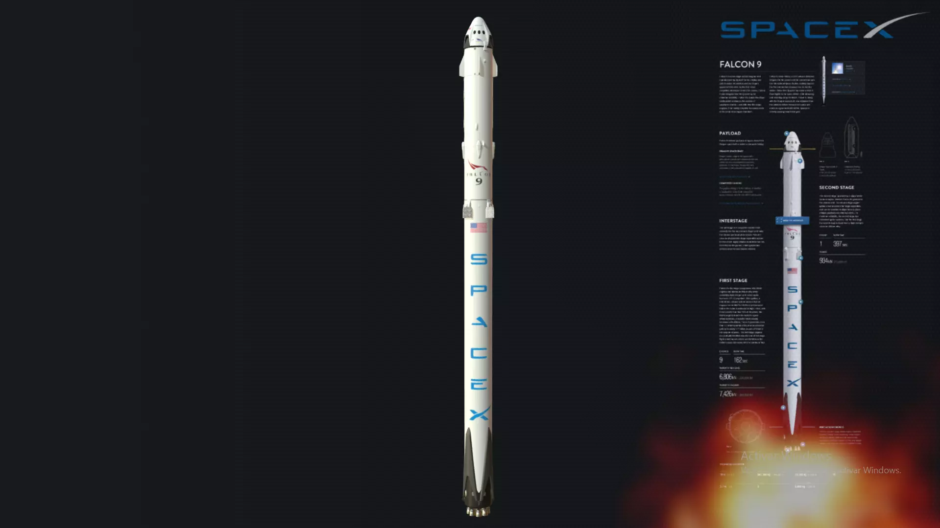 SpaceX Falcon 9 3D model_1