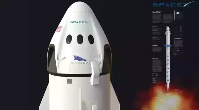 SpaceX Falcon 9 3D model